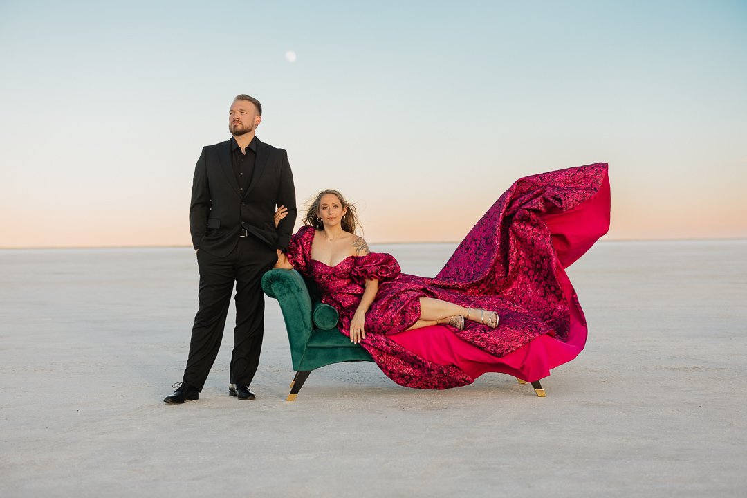 Zach and Victoria’s Salt Flats Engagement Session